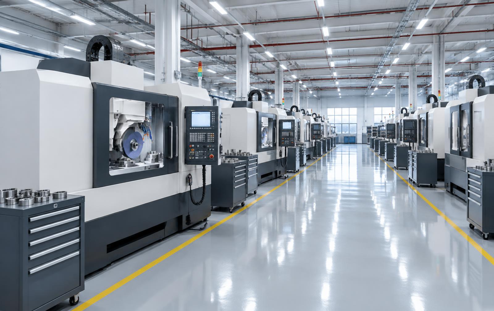Precision grinding workshop (illustrative)